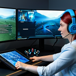 Strategic Defender**

"A fully clothed, professional female gamer in a modest, high-tech gaming chair, illuminated by a monitor displaying a 'Survivor.io' battle scene. She's focused and calm, with a headset on. The background is a clean, modern gaming room with shelves of games. Safe for work, appropriate content, perfect anatomy, natural proportions, family-friendly. She is holding a tablet with game data displayed. 'Strategiczny Gracz' (Strategic Player) text overlay in a subtle, futuristic font."

**