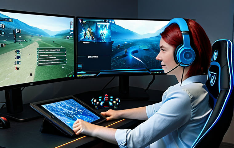 Strategic Defender**
"A fully clothed, professional female gamer in a modest, high-tech gaming chair, illuminated by a monitor displaying a 'Survivor.io' battle scene. She's focused and calm, with a headset on. The background is a clean, modern gaming room with shelves of games. Safe for work, appropriate content, perfect anatomy, natural proportions, family-friendly. She is holding a tablet with game data displayed. 'Strategiczny Gracz' (Strategic Player) text overlay in a subtle, futuristic font."
**
