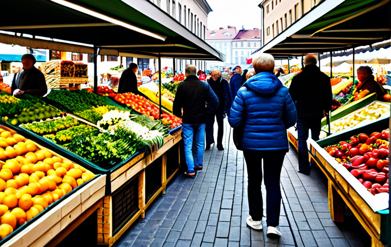 탕탕특공대 파티 플레이 장점 - Bustling Warsaw Market**
"A vibrant and colorful marketplace in Warsaw, Poland. Vendors are selling...